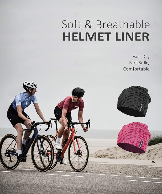 10" Multifunctional Soft Fashion Lightweight Beanies Hats, Cooling Running Skull Cap Helmet Liner Sleep Caps