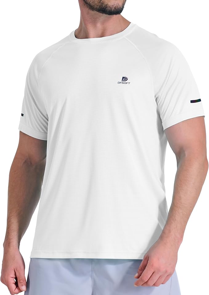 Men's Short Sleeve Workout Shirts Quick Dry Lightweight T-Shirts Gym Running Athletic Tshirt for Summer