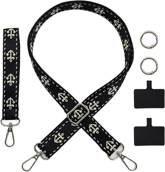 Adjustable 1" Width Phone Crossbody Lanyard and Wristlet Strap - Gift For The Lover In Your Life