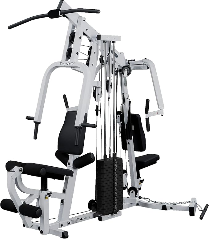 Body-Solid Multi-Station, Single Weight Stack Home Gym Machine, Arm & Leg Strength Training Functional Exercise Workout Station for Weight Lifting and Bodybuilding 310lbs. Black Weight Stack