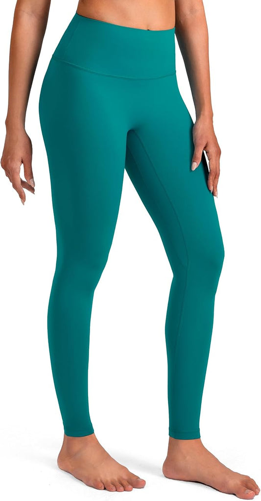 Colorfulkoala Dreamlux No Front Seam Leggings for Women 25"/28" Inseam, Seamless High Waisted Buttery Soft Yoga Pants