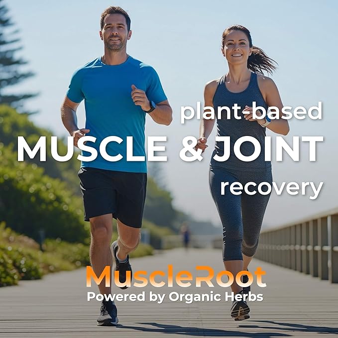 Muscle Recovery Supplement | Plant-Based Muscle Relaxer for Post-Workout Inflammation Support, with Organic Turmeric, Frankincense & Nopal Cactus | 60 Capsules by Sana Herbal