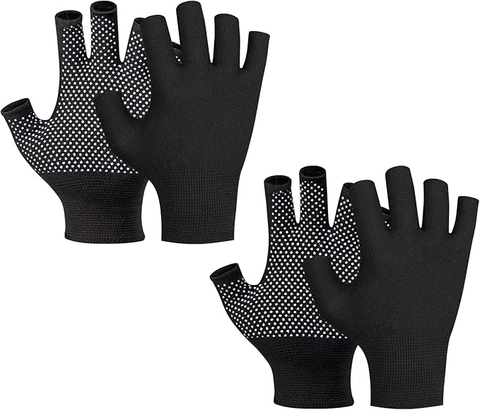 Half-Finger Workout Gloves, Sports Cycling Glove, Fingerless Work Gloves for Men Women, Anti-slip Exercise Gloves