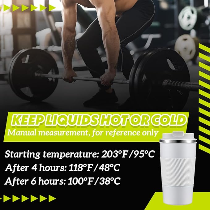 Maxdot 2 Pcs Stainless Steel Shaker Cup with Mixing Ball 17 oz Insulated Metal Blender Tumbler Water Bottle for Protein Mixes Gym Workout Coffee Drink (White)