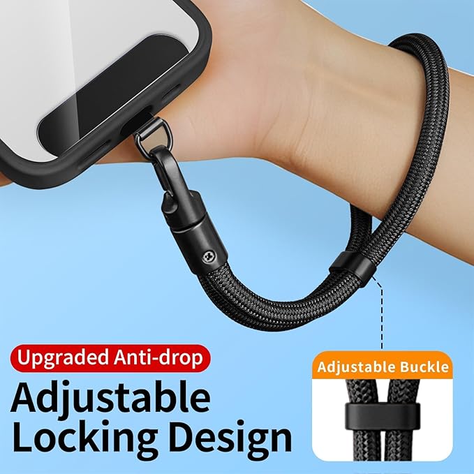 Anti Theft Phone Wrist Strap With 2 Metal Tether Tabs,Adjustable Wristlet & Hand Cell Phone Lanyard for Women and Men