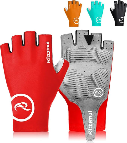Cycling Gloves,Anti-Slip 5mm Padded Biking Gloves for Men Women Shock-Absorbing Summer Breathable for Road Bicycle Commuting
