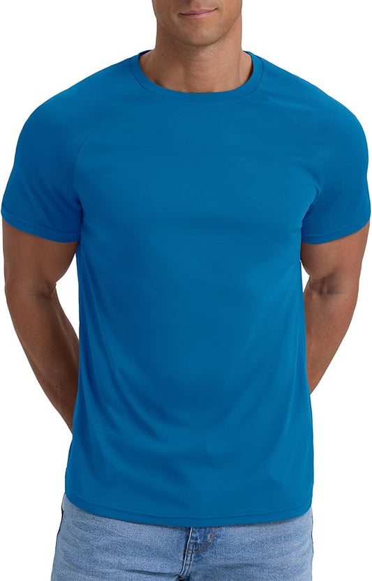 Askdeer Men's T-Shirt Short Sleeve Quick Dry Shirts Lightweight Workout Athletic Tees for Running, Beach, Hiking