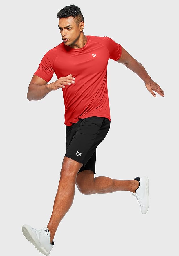G Gradual Men's Workout Quick Dry T-Shirts Short Sleeve Lightweight Cooling Gym Shirts Tee for Running, Beach, Hiking