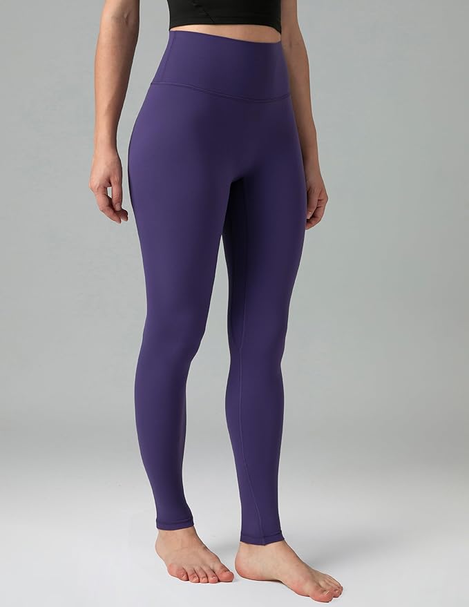 Colorfulkoala Dreamlux No Front Seam Leggings for Women 25"/28" Inseam, Seamless High Waisted Buttery Soft Yoga Pants
