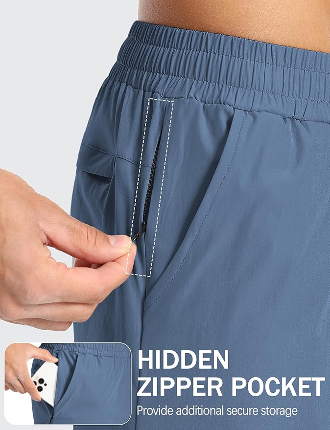 Aolesy Men's 5''/7'' Running Shorts Quick Dry Workout Gym Shorts with Pockets, Tennis Training Athletic(Linerless & Liner)