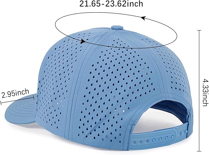 Quick Dry Baseball Cap Curved Brim Snapback Hat Laser Cut Mesh Ball Cap Golf Ball Cap for Men Women