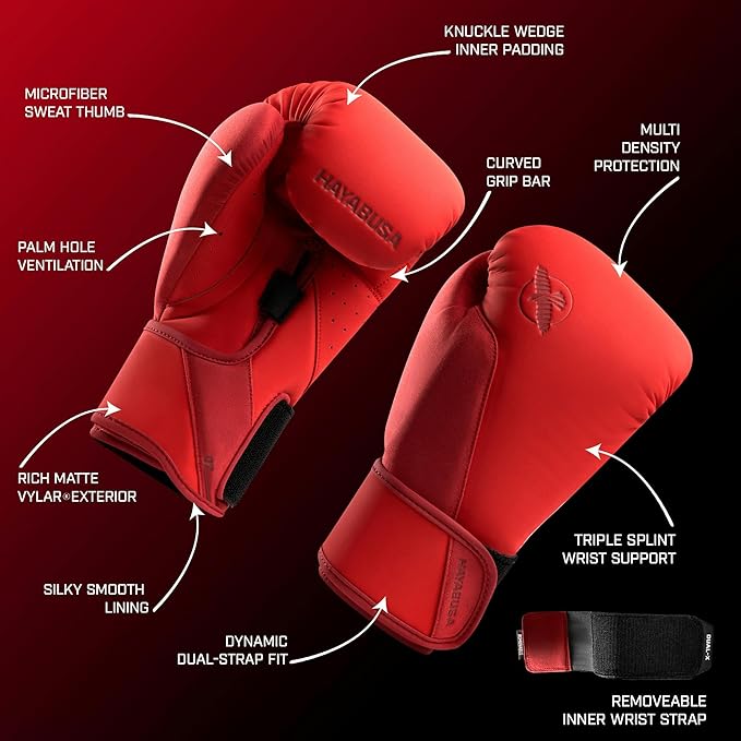 Hayabusa T360 Boxing Gloves – Revolutionary Hand Ergonomics | Empowering Wrist Support | Single or Dual Strap Closure | Training, Sparring, Heavy Bag - 10 oz 12 oz 14 oz 16 oz 18 oz