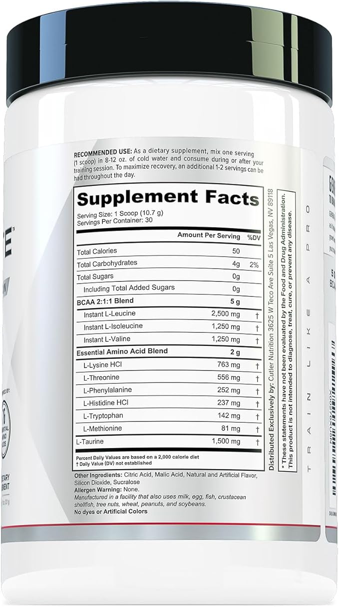 Generate EAA and BCAA Powder: Best Post Workout Recovery Drink and Branched Chain Amino Acids Supplement with Essential Amino Acids, 5g BCAAs, 2g EAAs for Lean Muscle Mass | Watermelon, 30 Servings