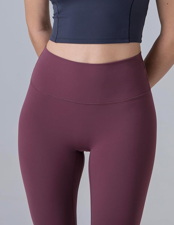 Colorfulkoala Dreamlux No Front Seam Leggings for Women 25"/28" Inseam, Seamless High Waisted Buttery Soft Yoga Pants