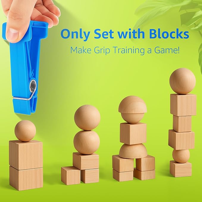 FitBeast Finger Exerciser Set โ 5 Resistance Clips for Hand Therapy, Grip Strength & Dexterity โ Ideal Finger Strengthener for Rehab, Stroke Recovery, Arthritis, Seniors & Athletes