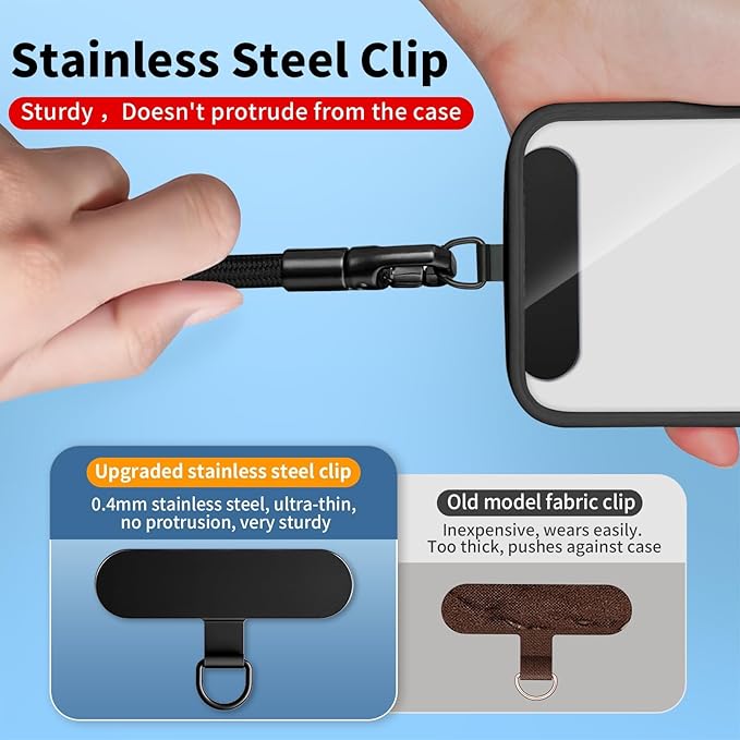 Anti Theft Phone Wrist Strap With 2 Metal Tether Tabs,Adjustable Wristlet & Hand Cell Phone Lanyard for Women and Men