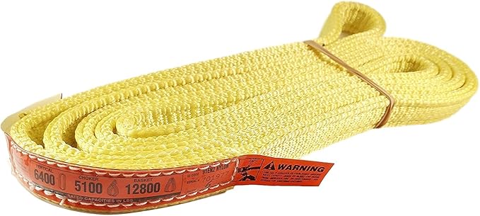 DD Sling (USA Made) 1" & 2" Widths by 4' to 12' Lengths In Listing, 2 Ply, Endless Nylon Lifting Slings, 900 webbing,, 6,400 lbs Vertical, 5,100 lbs Choker, 12,800 lbs Basket (USA Made Nylon) (1"x6')