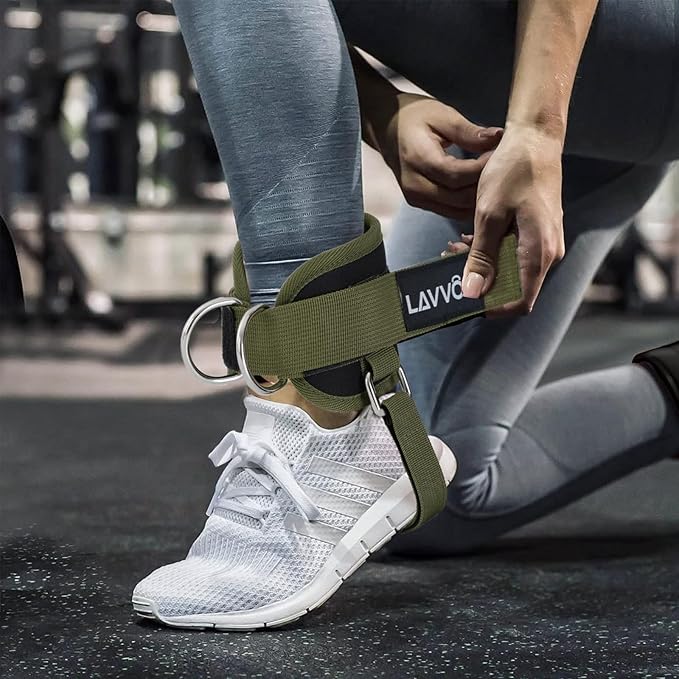 Ankle Straps for Cable Machines Kickbacks - Adjustable Comfort Ankle Cable Attachments for Gym Ankle Cuff Cable Machine Glute Kickback Straps - Leg Extensions, Curls & Ankle Cuffs Women