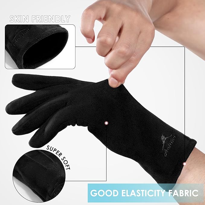 Achiou Women Winter Touchscreen Gloves Soft Comfortable Thermal Elastic Stretch Texting Glove for Traveling, Cycling, Running