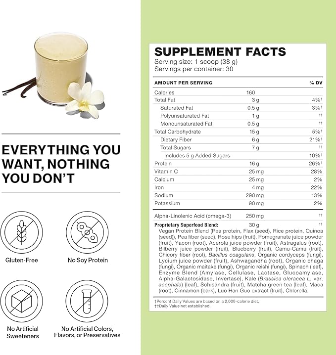 Shakeology Plant Based Protein Powder Blend – Gluten-Free Shake with Vitamins and Minerals – Helps Support Weight Loss, Lean Muscle, Gut Health – Cookies and Creamy, 30 Servings