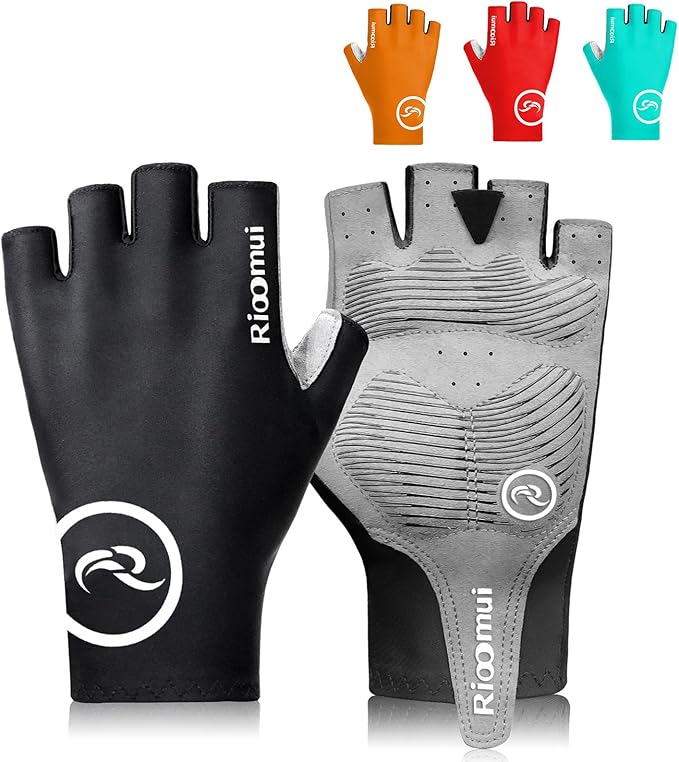Cycling Gloves,Anti-Slip 5mm Padded Biking Gloves for Men Women Shock-Absorbing Summer Breathable for Road Bicycle Commuting