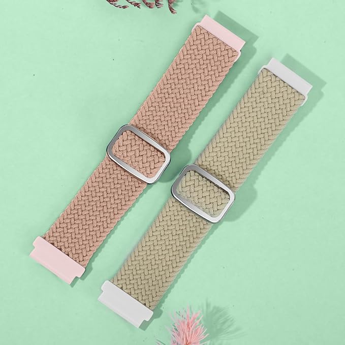 2 Pack Quick Release Braided Bands - 18mm 19mm 20mm 22mm 24mm Solo Loop Adjustable Soft Band for Women Men