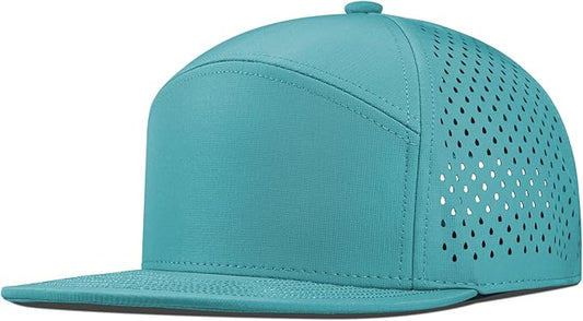 Performance Snapback Hats for Men Women,Flat Bill Cap,Golf,Running,Workout
