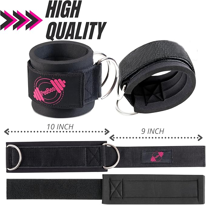 PeoBeo Ankle Strap for Cable Machine Attachments for Gym Ankle Straps for Cable Machines Straps Foot Straps for Cable Machine Attachment Glute Machine Gym Accessories for Women
