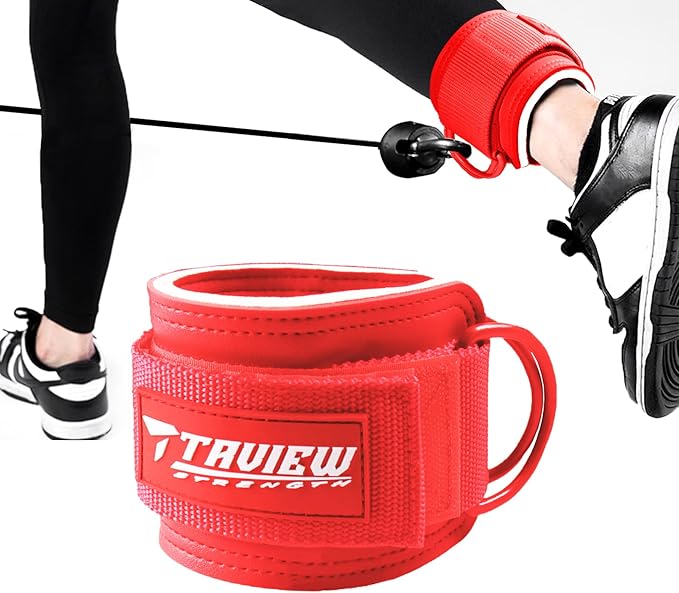 TAVIEW Ankle Straps Cable Machine Attachment for Gym - Cable Kickback Ankle Straps - Padded Ankle Cuffs for Glute Kickbacks and Leg Workouts