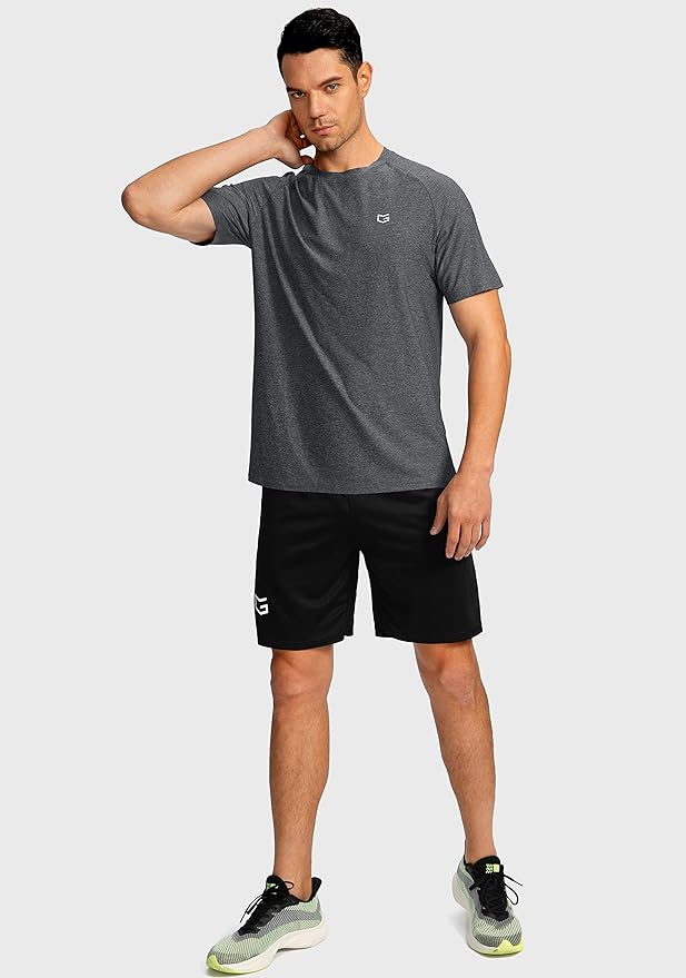 G Gradual Men's Workout Quick Dry T-Shirts Short Sleeve Lightweight Cooling Gym Shirts Tee for Running, Beach, Hiking