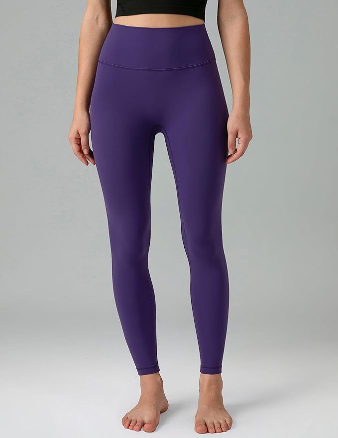 Colorfulkoala Dreamlux No Front Seam Leggings for Women 25"/28" Inseam, Seamless High Waisted Buttery Soft Yoga Pants