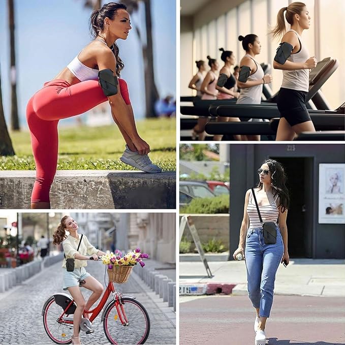 Phone Holder for Running Armband,Small Crossbody Shoulder Holsters Bag with Arm Bands for Women Men Kids,Fits iPhone 15 14 13 12 11 Pro Max Xs Xr 8 7 6S 6 Plus SE Mini Galaxy Workout,Exercise Arm Bag