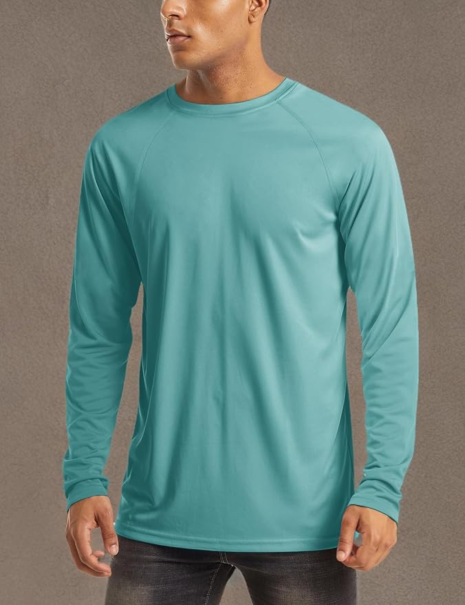 MAGCOMSEN Men's Long Sleeve Shirts UPF 50+ UV Sun Protection Athletic Shirts for Hiking Running Workout Rash Guard