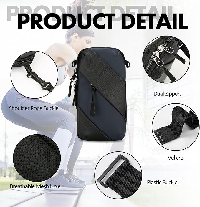 Phone Holder for Running Armband,Small Crossbody Shoulder Holsters Bag with Arm Bands for Women Men Kids,Fits iPhone 15 14 13 12 11 Pro Max Xs Xr 8 7 6S 6 Plus SE Mini Galaxy Workout,Exercise Arm Bag