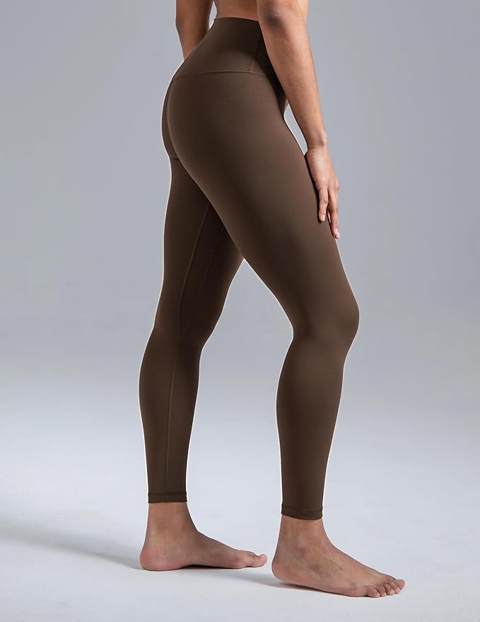 Colorfulkoala Dreamlux No Front Seam Leggings for Women 25"/28" Inseam, Seamless High Waisted Buttery Soft Yoga Pants