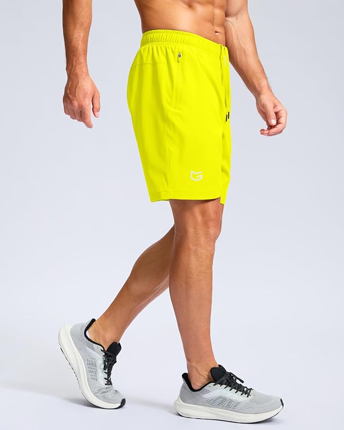 G Gradual Men's Athletic Running Shorts with Zipper Pockets Quick Dry 7"/ 5"/ 9" Workout Gym Shorts for Basketball Hiking
