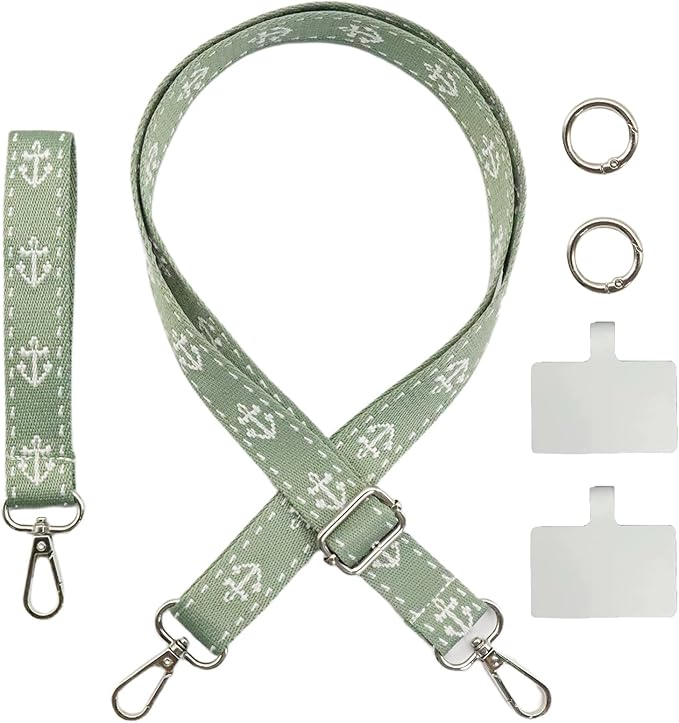 Adjustable 1" Width Phone Crossbody Lanyard and Wristlet Strap - Gift For The Lover In Your Life