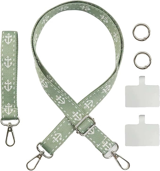 Adjustable 1" Width Phone Crossbody Lanyard and Wristlet Strap - Gift For The Lover In Your Life