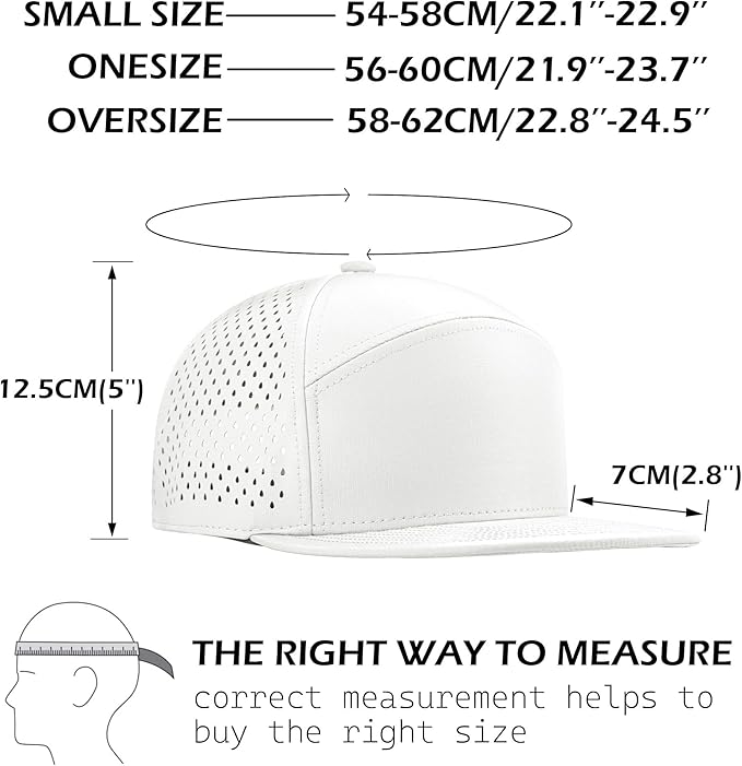 Performance Snapback Hats for Men Women,Flat Bill Cap,Golf,Running,Workout