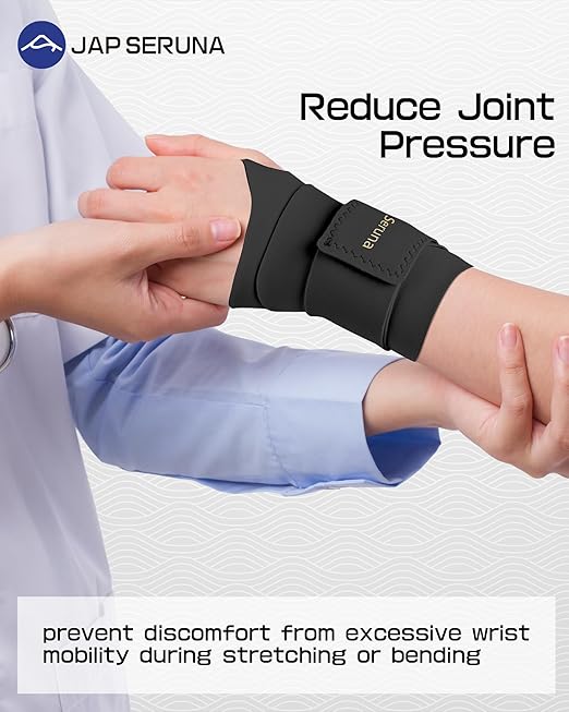 PFZ Ultra-Thin Ulnar Wrist Brace with Double Compression Straps - Wrist Support for Carpal Tunnel, Arthritis, Tendonitis, TFCC, Pain Relief (Single)