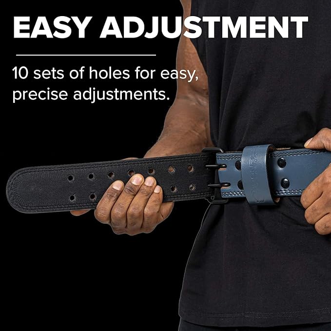 7mm Leather Weight Lifting Belt (IPF, USAPL, USPA, IPL USAW & IWF Approved) - 4" to 2” Tapered Premium Weightlifting Belt for Olympic Lifting, Powerlifting, Cross training, Gym, Workout & Weight Training - Weightlifting Belts for Men and Women