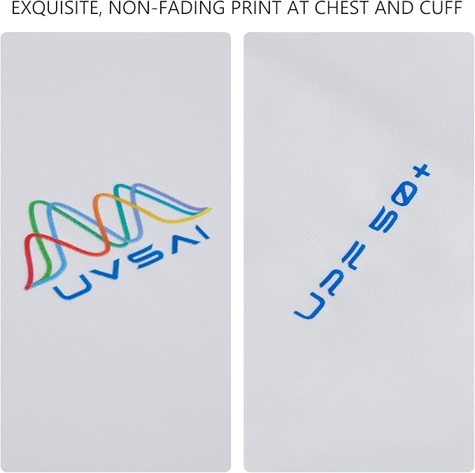 Men’s UPF 50+ Long Sleeve Performance T-Shirts Permanent UV Protective Quick Dry for Everyday Hiking Fishing Beach