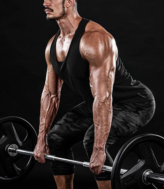 Boyzn Men's 1, 3 or 5 Pack Y-Back Workout Tank Tops, Athletic Muscle Gym Tank Tops, Fitness Bodybuilding Sleeveless T-Shirts