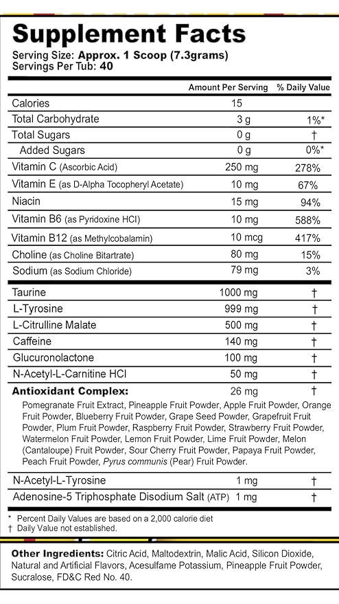 G Fuel Knuckles' Sour Power Energy Drink Powder, Pre Workout Caffeine Mix for Gaming, Sugar Free Focus Amino, Vitamin + Antioxidants, 9.8oz (Sour Raspberry, 40 Servings)