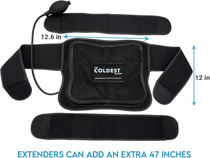 The Coldest Hip Ice Pack - Stiff Back & Hip Compression Wrap w/Coldest Webbing Technology for Faster Recovery - Reusable Ice Packs for Injuries, Inflammation, Swelling, Surgery Arthritis & More