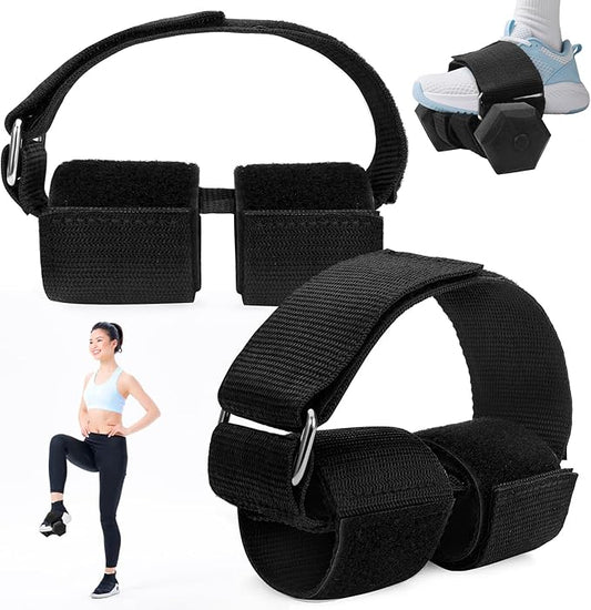 2Pcs Dumbbell Foot Attachment,Foot Weight Strap For Exercise,Adjustable Ankle Straps Leg Lifting Weight Holder For Gym Workouts Strength Training