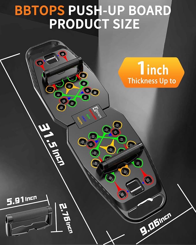 Push UP Board, Pilates Bar & Fitness Accessories, 25 in 1 Foldable Push up Bar at Home Gym, Workout Exercise Professional Push Up Strength Training Equipment for Man and Women