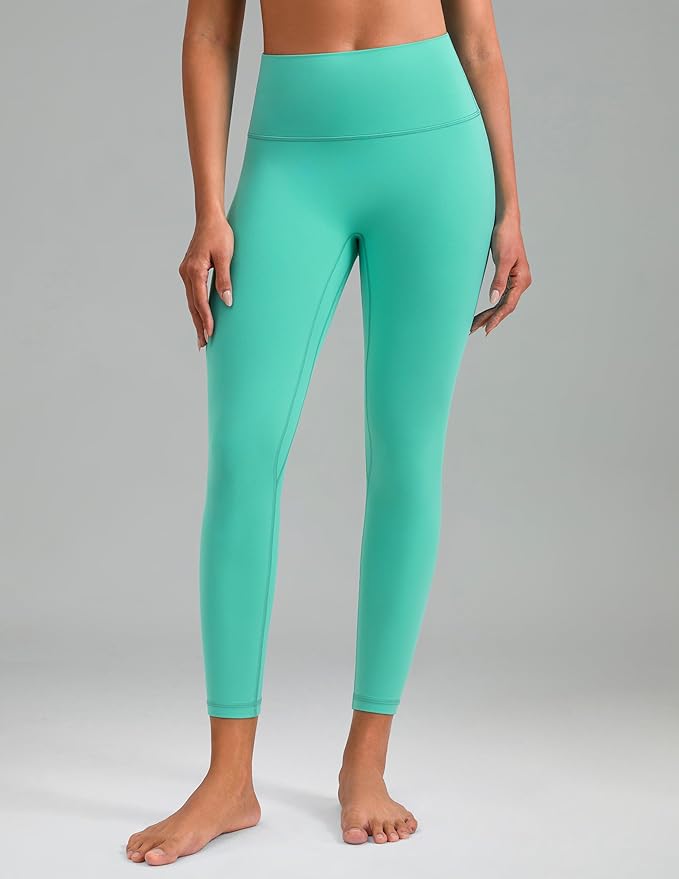 Colorfulkoala Dreamlux No Front Seam Leggings for Women 25"/28" Inseam, Seamless High Waisted Buttery Soft Yoga Pants