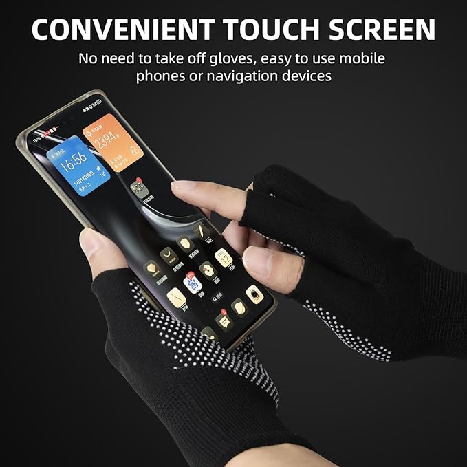 Half-Finger Workout Gloves, Sports Cycling Glove, Fingerless Work Gloves for Men Women, Anti-slip Exercise Gloves