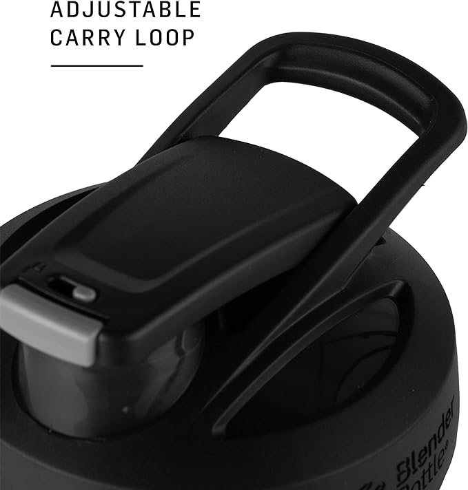 BlenderBottle Justice League Sport Insulated Stainless Steel Shaker Bottle with Wire Whisk, 24-Ounce, Batman – Protein Shakes & Hydration for Athletes & Fitness Enthusiasts, Easy Mixing, Keeps Drinks Cold, Lockable Lid